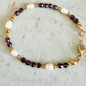 Bransoletka Burgundy Pearl