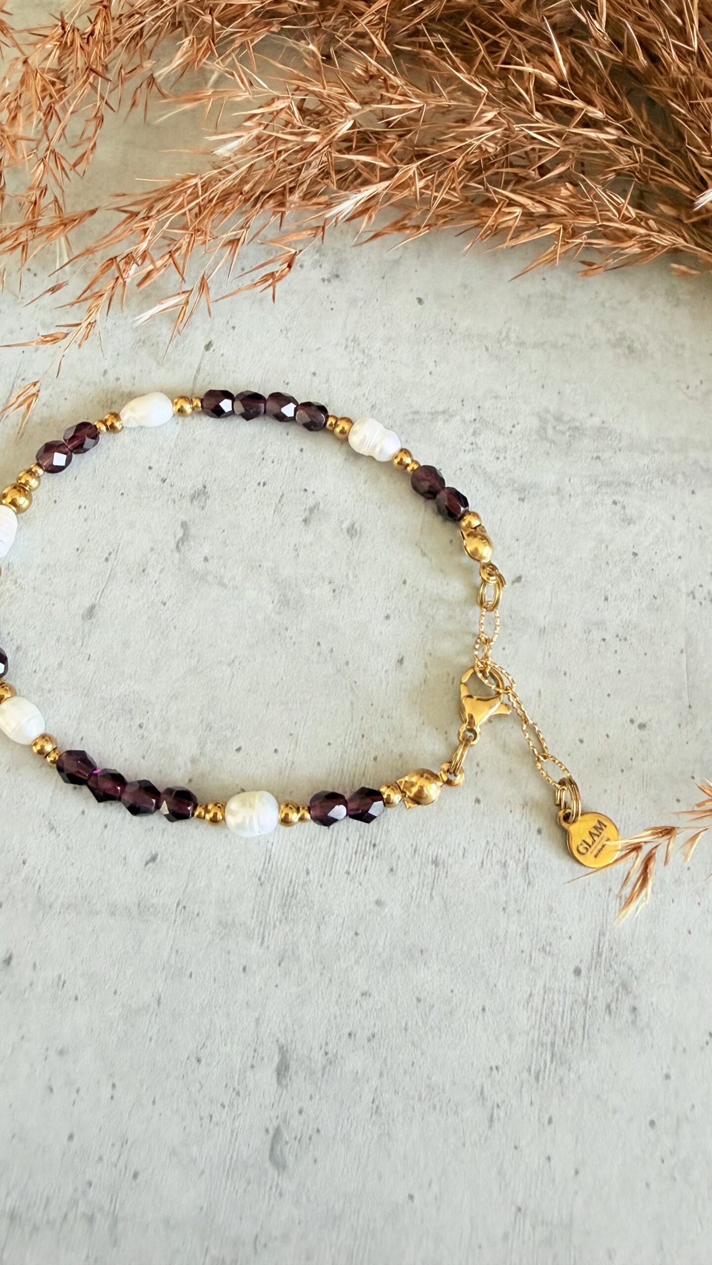 Bransoletka Burgundy Pearl - obrazek 3