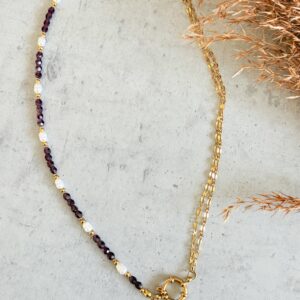 Naszyjnik Burgundy Pearl